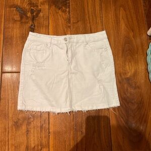 white jean skirt